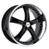 TSW Alloy Jarama Gloss Black W/Mirror Cut Lip (1780JAR205114B76)-1