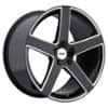 TSW Alloy Rivage Gloss Black W/Milled Spoke (2010RIV255120B76)-1