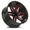 Vision 363 Razor Gloss Black Milled Spoke with Red Tint-2