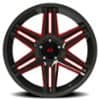 Vision 363 Razor Gloss Black Milled Spoke with Red Tint-3