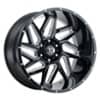 Vision 361 Spyder 20x10 6x139.7 -25 ET 106.2 CB Gloss Black Milled Spokes (361-20083GBMS-25)-1
