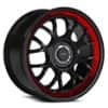 Vision 478 Alpine 17x8 5x114.3/5x120 38 ET 73.1 CB Gloss Black Red Tint Brushed Lip (478-7821GBRTB38)-1