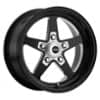 Vision Sport Star Ii 15x7 5x120.65 0 ET 83.1 CB Gloss Black with Milled Center (571-5761B0)-1