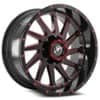 XF Off-Road XF-216 20x10 5x127/5x139.7 -24 ET 78.1 CB Gloss Black Red Milled (XF21620105127139724GBMLR)-1