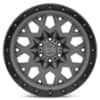 Black Rhino Sprocket Matte Gunmetal with Black Lip Edge-3
