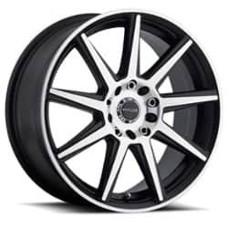 Raceline 144M Storm 15x7 5x100/5x114.3 40 ET 72.56 CB Black with Machined Face