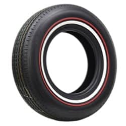 Diamond Back Cadillac Specialty Wall Designs-White/Red 215/75R15 100 WW