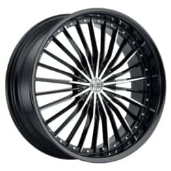 2Crave Number 26 17x7.5 Blank 5 Lug 15 ET 72.56 CB Gloss Black Machined