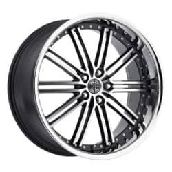 2Crave Number 33 20x8.5 Blank 5 Lug 10 ET 74.1 CB Gloss Black Chrome Lip