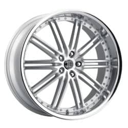 2Crave Number 33 20x8.5 Blank 5 Lug 10 ET 74.1 CB Platinum Silver Diamond Cut Chrome Lip