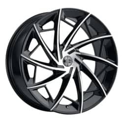 2Crave Number 36 20x8.5 Blank 5 Lug 35 ET 74.1 CB Gloss Black Machined