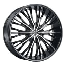 2Crave Number 43 24x9.5 Blank 6 Lug 15 ET 78.3 CB Gloss Black Machined