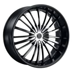 2Crave Number 48 24x10 Blank 5 Lug / Blank 6 Lug 15 ET 78.3 CB Gloss Black Machined