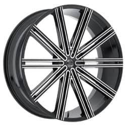 2Crave Number 37 18x7.5 Blank 5 Lug 40 ET 72.56 CB Gloss Black Machined