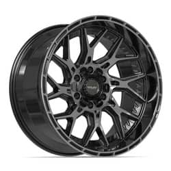 4Play 4PL28 20x10 6x135/6x139.7 -18 ET 106.1 CB Gloss Black Brushed with Tinted Clear