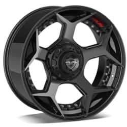 4Play 4P50 22x10 8x165.1 -24 ET 124.9 CB Brushed Black