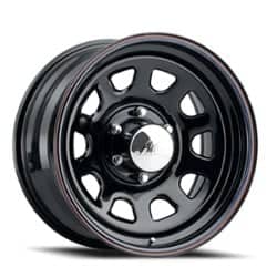 Allied Wheel 52 Black Daytona 15x8 5x139.7 -19 ET 108.0 CB Black