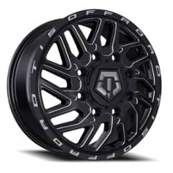 TIS Offroad 544BM Dually 17x6.5 8x210 129 ET 154.3 CB Gloss Black