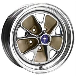 Wheel Vintiques 55 Series Ford Style Steel Chrome / Mocha