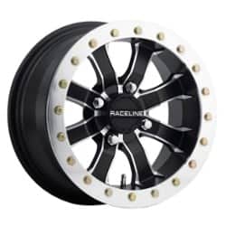 Raceline A71 Mamba Beadlock 14x8 4x137 0 ET 110.2 CB Black with Machined Face