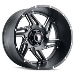 American Truxx AT186 Spurs 24x14 8x180 -76 ET 125.2 CB Black/Milled