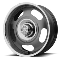 American Racing VN506 Rally 1PC 17x7 5x114.3/5x120.65 0 ET 78.3 CB Mag Gray Center with Polished Lip