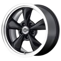 American Racing AR105M Torq Thrust M 17x7 5x114.3 0 ET 72.56 CB Gloss Black with Machined Lip