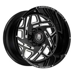 American Truxx AT1904 Cosmos 24x14 8x165.1 -76 ET 125.2 CB Black/Milled