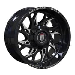 American Truxx AT1913 Destiny 24x14 8x165.1 -76 ET 125.2 CB Black Machined Face