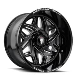American Truxx AT1914 Euphoria 22x12 6x135 -44 ET 87.1 CB Black Milled