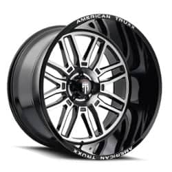 American Truxx AT1915 Restless 24x14 8x170 -76 ET 125.2 CB Black Machined