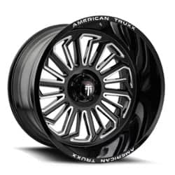 American Truxx AT1916 Butcher 24x14 8x165.1 -76 ET 125.2 CB Black Milled