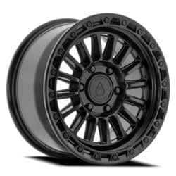 Arena Podium A130 17x8.5 6x139.7 25 ET 106.1 CB Satin Black Center with Gloss Black Lip