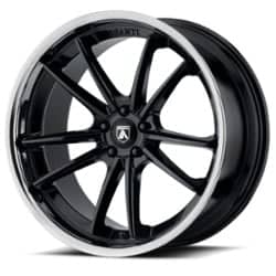 Asanti ABL-23 Sigma 24x9 5x115 15 ET 72.56 CB Gloss Black with Chrome Lip