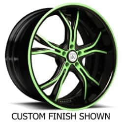 Asanti DA176 24x9.5 -127 to 86 ET 125.1 CB Custom Finish