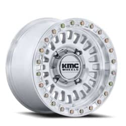 KMC Aztec Beadlock UTV 15x10 6x139.7 0 ET 100.3 CB Machined Silver