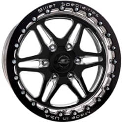 Billet Specialties Lonestar 6 LT Single Bead Lock 17x8 -50 to 55 ET 73 CB Black