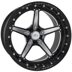 Billet Specialties Street Lite 15x8 5x114.3 25.4 ET 73 CB Single Bead Lock Black