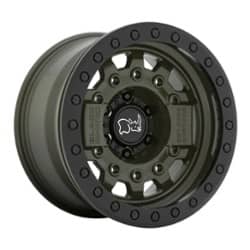 Black Rhino Avenger 17x8.5 6x139.7 0 ET 112.1 CB Od Green with Black Hardware