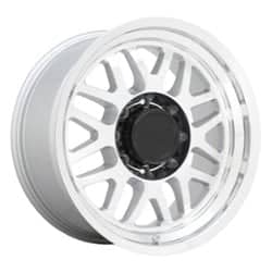 Black Rhino Delta 20x9.5 8x170 -18 ET 125.1 CB Gloss Silver w/Mirror Face & Lip