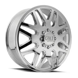 Cali Off-Road Invader Dually Front 9115D 24x8.25 8x210 115 ET 154.2 CB Chrome