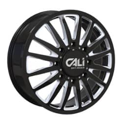 Cali Off-Road Summit Dually 9110D Front 20x8.25 8x170 115 ET 124.9 CB Gloss Black Milled Spokes