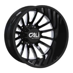 Cali Off-Road Summit Dually 9110D Rear 20x8.25 8x210 -192 ET 154.2 CB Gloss Black Milled Spokes