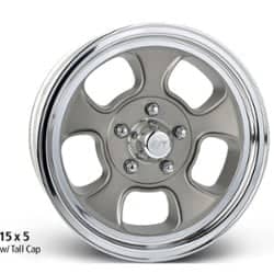 E-T Wheels FiveWindow Low (Custom) 15x3.5 3.125 ET 73 CB Polished