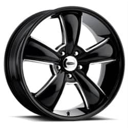 Cragar 615BMBC Modern Muscle 20x10 5x114.3 39 ET 70.5 CB Black w/Machined Accents