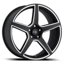 Cragar 620BMBC Modern Muscle 22x9 5x114.3 40 ET 70.5 CB Black w/ Machined Accents