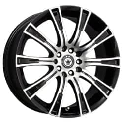 Konig Crown 16x7.5 5x105/5x114.3 40 ET 73.1 CB Gloss Black / Machined Face