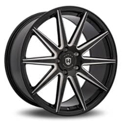 Curva C49 20x10.5 5x114.3 35 ET 73.1 CB Black with Milled Windows
