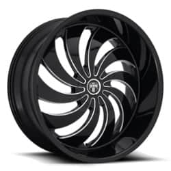 Dub Cojones (S242) 24x10 5x120.65/5x127 5 ET 78.1 CB Gloss Black & Milled