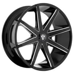 Dub Push (S109) 24x9.5 6x135/6x139.7 25 ET 87.1 CB Gloss Black / Milled